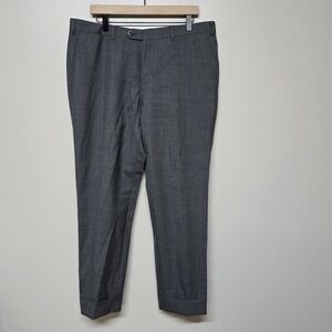 SUITSUPPLY Soho Slim Fit Gray Flat Front Dress Pants 38x29 Vitale Barberis Cuff‎